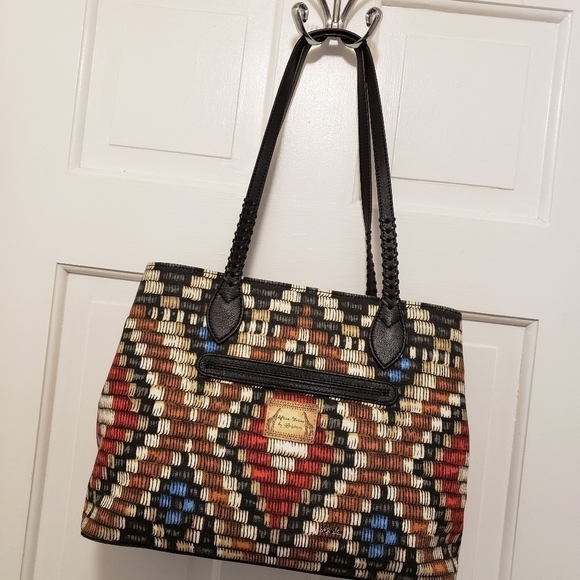 EC Brighton Africa Stories "Safara" Coated Canvas Painted Handbag Tote, … - Picture 1 of 12